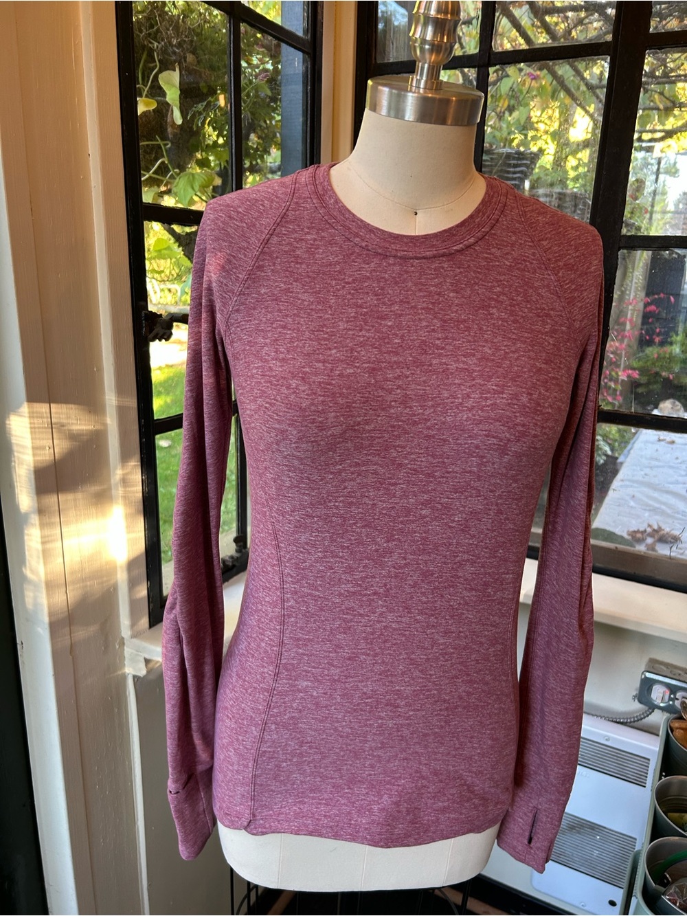 lululemon athletica Long-Sleeve Heathered Crewneck - Rose